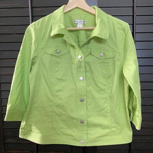 Lime Green Christopher & Banks Size LP Jacket
